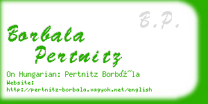 borbala pertnitz business card